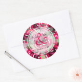 Sticker Rond Elégante aquarelle florale (Enveloppe)