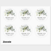Sticker Rond Elégante aquarelle Mariage (Feuille)