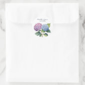 Sticker Rond Elégante aquarelle tendance Hydrangea Floral Maria (Sac)