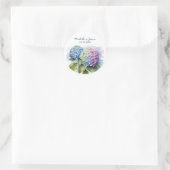 Sticker Rond Elégante aquarelle tendance Hydrangea Floral Maria (Sac)