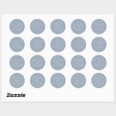 Sticker Rond Élégante calligraphie Dusty Blue Mariage (Feuille)
