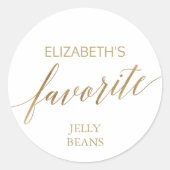 Sticker Rond Élégante calligraphie Or Son et son favori (Devant)