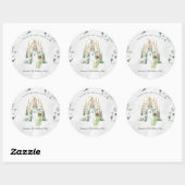 Sticker Rond Élégante conte de fées Princesse | Anniversaire (Feuille)