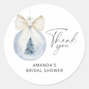 Sticker Rond Élégante douche de mariée d'hiver