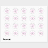 Sticker Rond Élégante écriture manuscrite calligraphie lèvres r (Feuille)