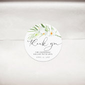 Sticker Rond Élégante Fête de Mariage de l'Orchidée Blanche