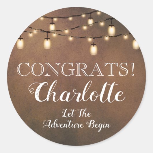 Sticker Rond Élégante fête de retraite surprise Classic Round (Devant)