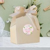 Sticker Rond Elégante Fête des mariées couleur rose Magnolia