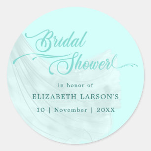 Sticker Rond Elégante Fête des mariées de robe Mariage douce et