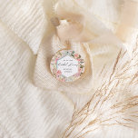 Sticker Rond Élégante Fête des mariées florale Bohème Blush<br><div class="desc">Notre collection "Bohemian Elegant Floral" présente de beaux flancs turquoises clairs et brillants avec un feuillage sec sur différents arrière - plans pastel jumelé à un script élégant pour toutes vos informations personnelles. Nous sommes heureux que vous allez aimer mélanger et mettre en correspondance différents éléments de cette collection. Consultez...</div>