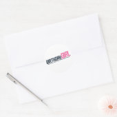 Sticker Rond Élégante fille d'anniversaire (Enveloppe)