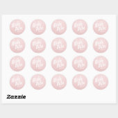 Sticker Rond Elégante jolie chick rose or parties scintillant m (Feuille)