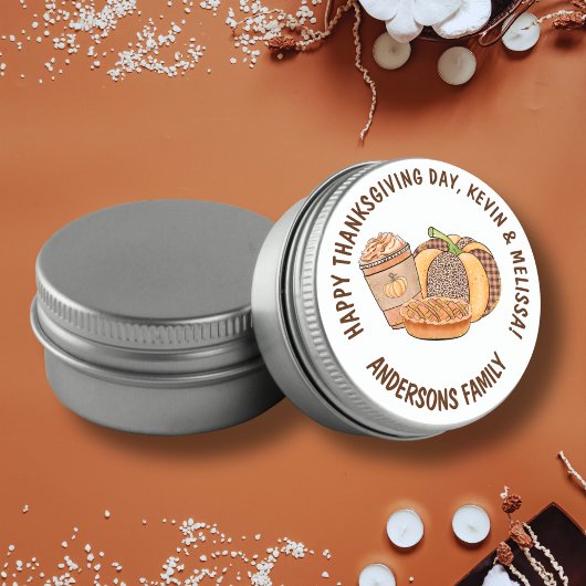 Sticker Rond Elégante journée d'action de grâces