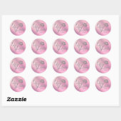 Sticker Rond Élégante Lilac Lip Gloss Business (Feuille)