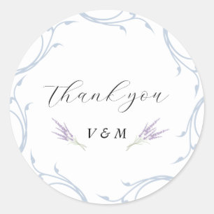 Sticker Rond Élégante lumière bleue poussiéreuse de style cercl