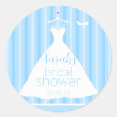 Sticker Rond Elégante Mariage bleu clair Fête des mariées (Devant)