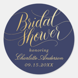Sticker Rond Élégante Mariage Calligraphié Baby Shower