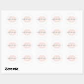 Sticker Rond Élégante moderne chick blush lèvres rose blanc (Feuille)
