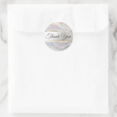 Sticker Rond Elégante parties scintillant aquarelle vagues merc (Sac)