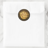 Sticker Rond Elégante parties scintillant or enveloppe ampoule  (Sac)