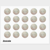 Sticker Rond Elégante Parties scintillant vert rose Aqua Shimme (Feuille)