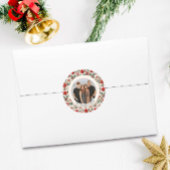 Sticker Rond Élégante photo de famille de Noël