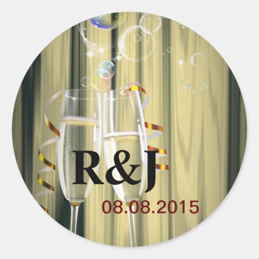 Sticker Rond élégante porte des années 20 (Devant)