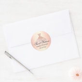 Sticker Rond Élégante Rose Gold Sweet 16 (Enveloppe)