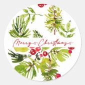 Sticker Rond Élégante verdure vacances botanique (Devant)