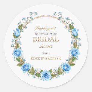 Sticker Rond Élégantes roses bleu poussiéreux Baby's Breathe Me