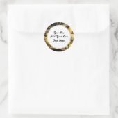 Sticker Rond Élégants citrons italiens dans un panier (Sac)