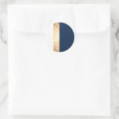 Sticker Rond elegent gold, navy blue (Sac)