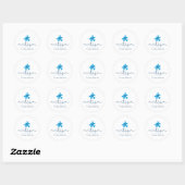 Sticker Rond élément de puzzle bleu de sensibilisation à l'auti (Feuille)