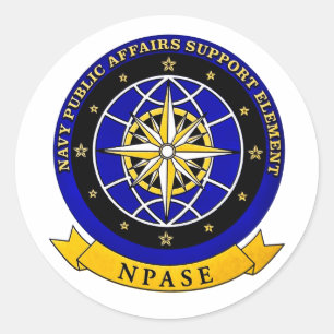 STICKER ROND ÉLÉMENT DE SOUTIEN DES AFFAIRES PUBLIQUES MARINE S