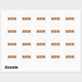 Sticker Rond Élément de table périodique du café (Feuille)
