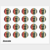 Sticker Rond Éléments de tableau périodique de golf à disque jo (Feuille)