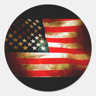 Sticker Rond Éléments du drapeau américain