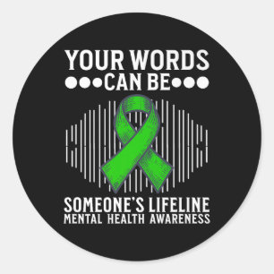 Sticker Rond Éléments du mois de sensibilisation à la santé men