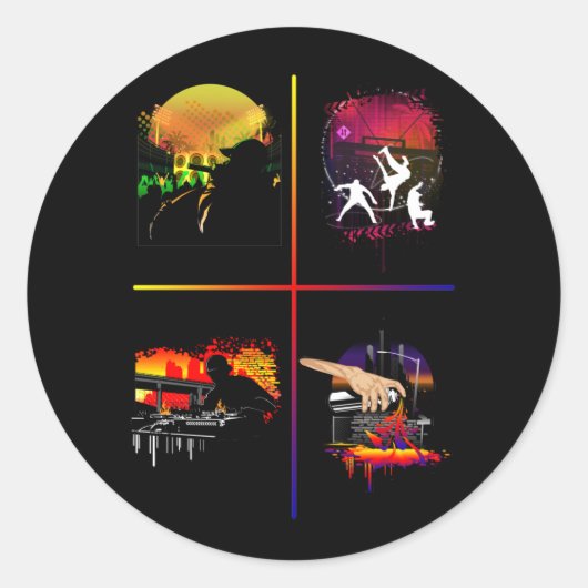 Sticker Rond Éléments essentiels  (Devant)