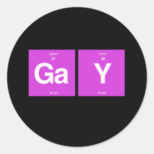 STICKER ROND ÉLÉMENTS GAYS