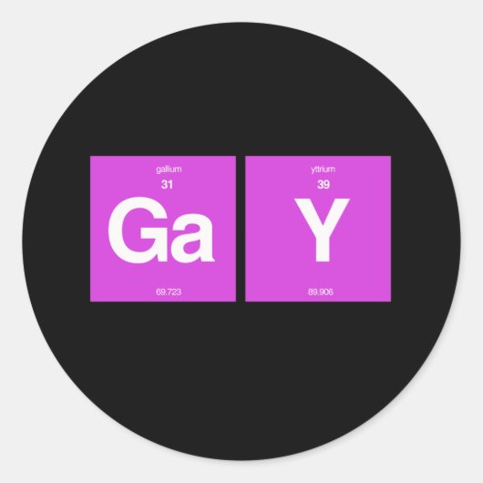 STICKER ROND ÉLÉMENTS GAYS (Devant)