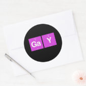 STICKER ROND ÉLÉMENTS GAYS (Enveloppe)