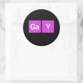 STICKER ROND ÉLÉMENTS GAYS (Sac)