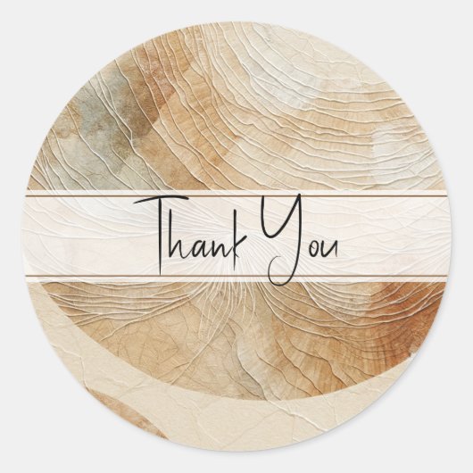 Sticker Rond Éléments naturels neutres de l'air Bohème de Bohèm (Devant)