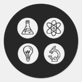 Sticker Rond Éléments scientifiques (Devant)