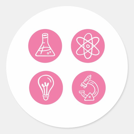 Sticker Rond Éléments scientifiques (Devant)