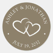 Sticker Rond Eléments simples modernes élégants (Devant)