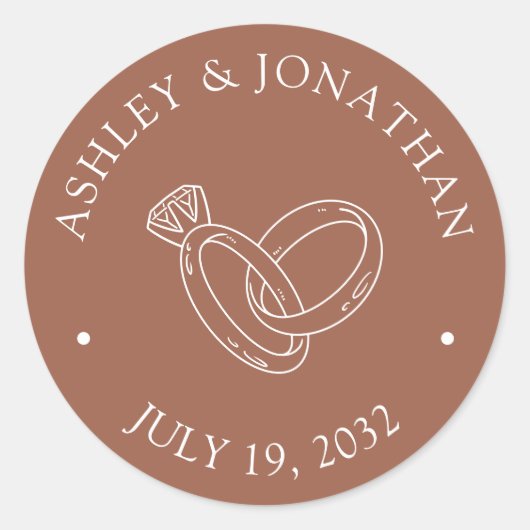 Sticker Rond Eléments simples modernes élégants (Devant)