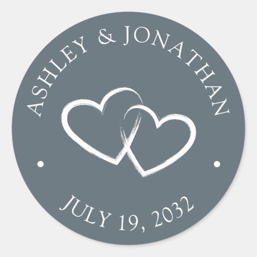 Sticker Rond Eléments simples modernes élégants (Devant)