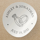 Sticker Rond Eléments simples modernes élégants